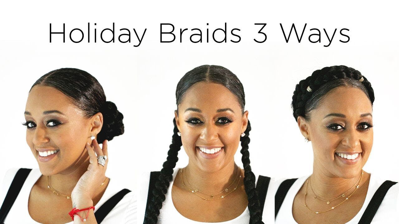 Tia Mowry & Stylist Kendra Garvey Show How To Rock Three Quick Hairstyles  For The Holidays